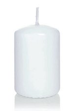 Small Pillar Candles - White<br>Stumpenkerzen - 4 